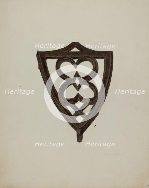 Trivet, c. 1942. Creator: Ardella Watkins.