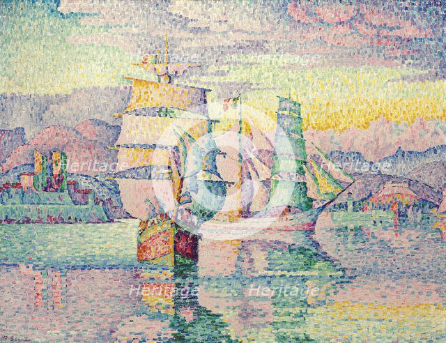 Les bricks-goélettes. Antibes, 1916. Creator: Signac, Paul (1863-1935).