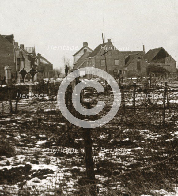 Barbed wire, Nieuwkapelle, Flanders, Belgium, c1914-c1918. Artist: Unknown.