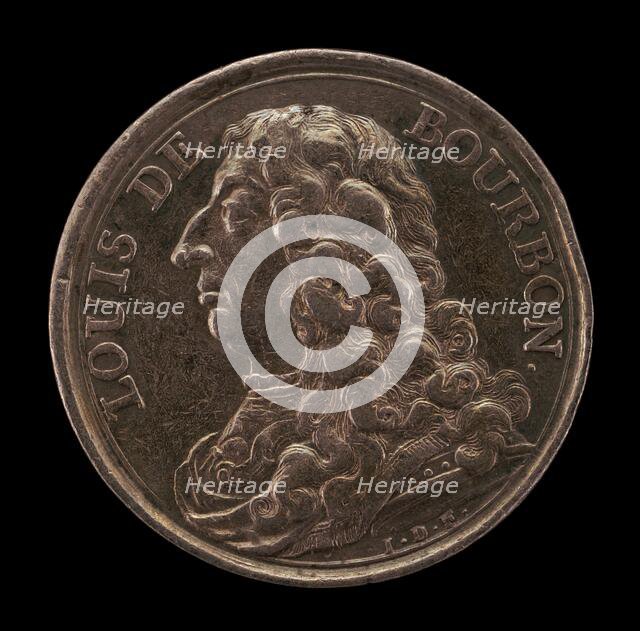 Louis II de Bourbon, 1621-1687, Prince de Condé [obverse], first half 18th century. Creator: Jean Dassier.