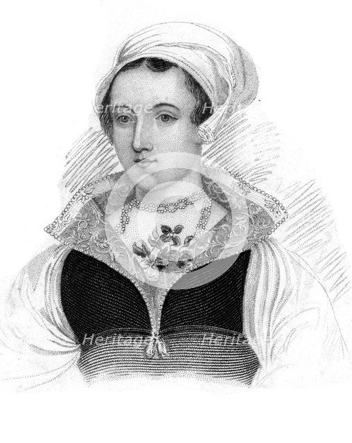 Lady Jane Grey, great-granddaughter of Henry VII of England. Artist: Lady Jane Grey Artist: Unknown