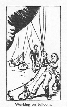 'Working on balloons', 1940. Artist: Unknown.