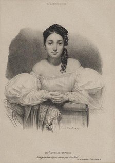 Portrait of Juliette Drouet (1806-1883), 1832. Creator: Noël, Léon (1807-1884).