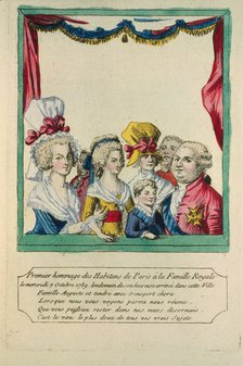 The people of Paris pay their first tribute to the Royal Family, Wednesday 7 October, 1789.