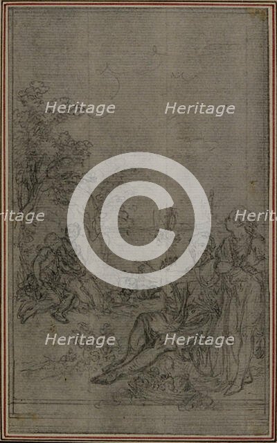 Study for the Vignette of Lucretius's "De la Nature des Choses", Vol. II, Book IV, c. 1768. Creator: Hubert Francois Gravelot.