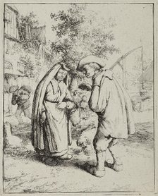 Man and woman talking, 1650? Creator: Adriaen van Ostade.