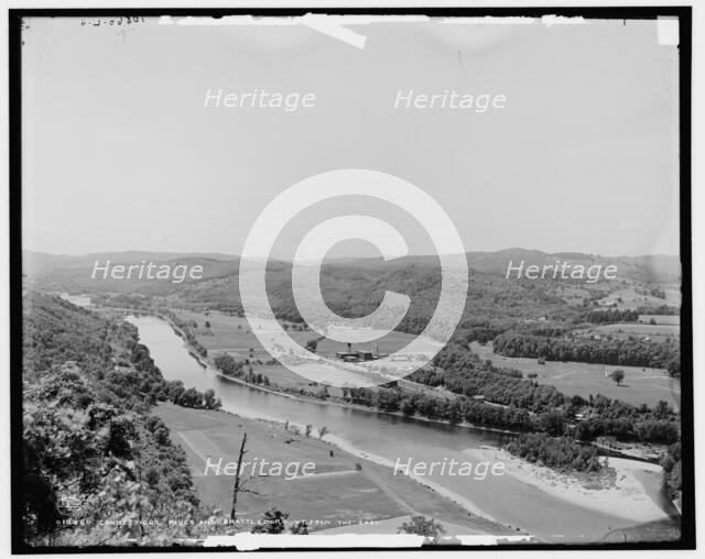 Connecticut River and Brattleboro, Vt. from the east, c1905. Creator: Unknown.