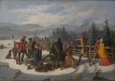 Scenes from the Pioneers by Cooper, Deerslayer at the Shooting Match, ca. 1850. Creator: William Walcutt.