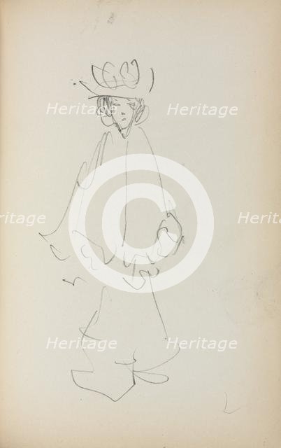 Italian Sketchbook: Standing Woman (page 147), 1898-1899. Creator: Maurice Prendergast (American, 1858-1924).