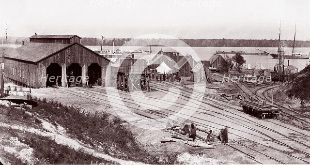 City Point, Virginia. James River, 1864. Creator: Andrew Joseph Russell.