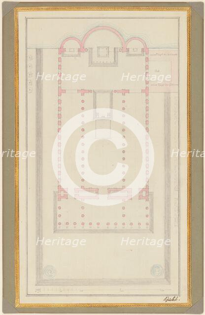 Ground Plan of a Cathedral for Berlin, 1827. Creator: Karl Friedrich Schinkel.