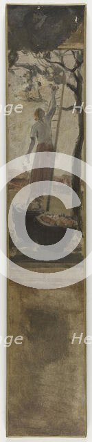 Esquisse pour la mairie du 4ème : La cueillette des pommes, 1884. Creator: Paul Albert Besnard.