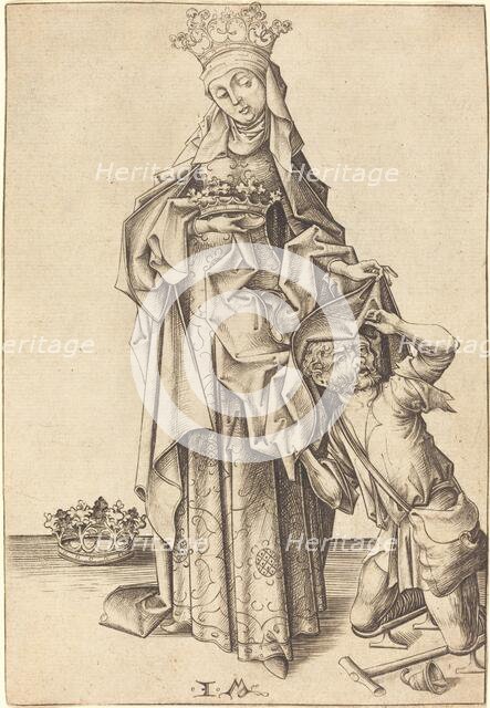 Saint Elizabeth of Thuringia, c. 1475/1480. Creator: Israhel van Meckenem.