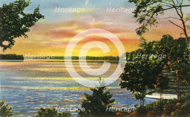 'Scene on Lake Catawba, near Charlotte, N.C.', 1942. Creator: Unknown.