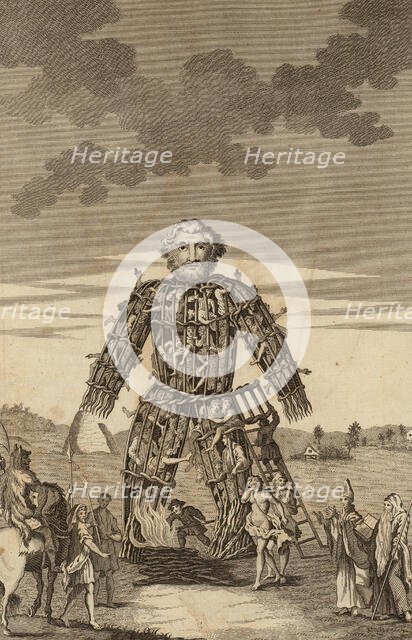 Wicker man, 1781. Creator: Anonymous.