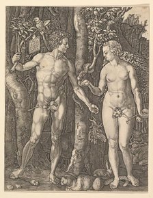 Adam and Eve, 1566. Creator: Jan Wierix.
