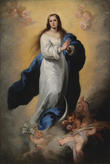 The Immaculate Conception of Escorial, copy after Murillo, 1863. Creator: Adolf von Becker.