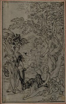 Study for the Vignette of Lucretius's "De la Nature des Choses", Vol. II, Book V, c. 1768. Creator: Hubert Francois Gravelot.