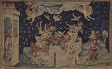 The Apocalypse Tapestry, Scene 66: The fall of Babylon Invaded by Demons, Between 1373 and 1380. Creator: Bondol, Jan (active 1368-1381).