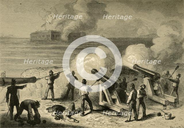 'The Attack of Fort Sumter', (1878). Creator: Albert Bobbett.