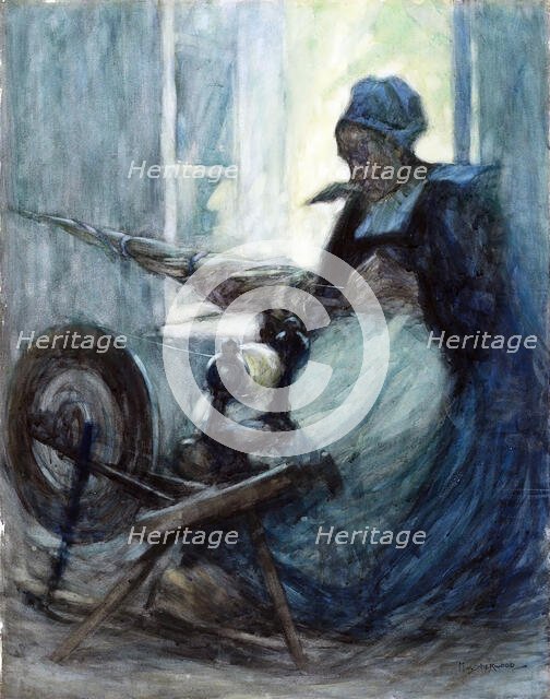 Spinning, 1913. Creator: Maud Winifred Sherwood.