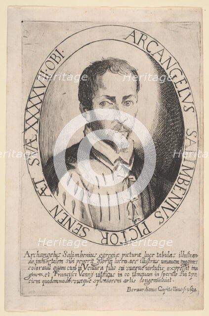 Portrait of Arcangelo Salimbeni, 1634. Creator: Bernardino Capitelli.