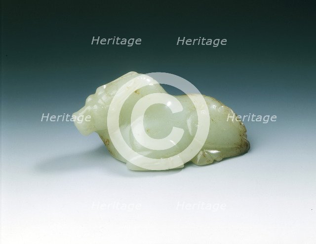 Yellow jade Brahman bull, Tang dynasty, China, 618-907. Artist: Unknown