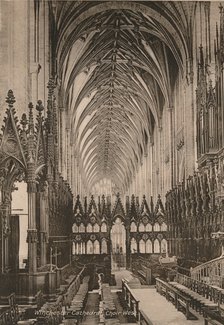 Choir of Winchester Cathedral, Hampshire, early 20th century(?). Artist: Unknown.