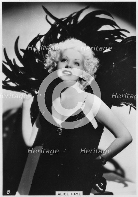 Alice Faye, American actress and singer, c1938. Artist: Unknown