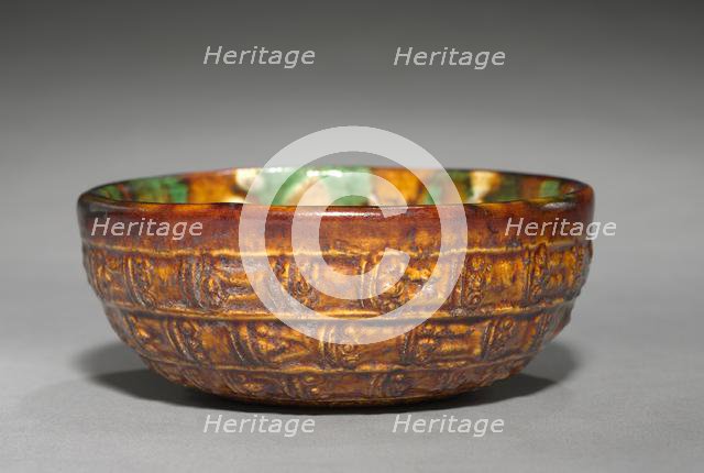 Bowl with Bands and Spirals in Relief, late 7th-early 8th Century. Creator: Unknown.