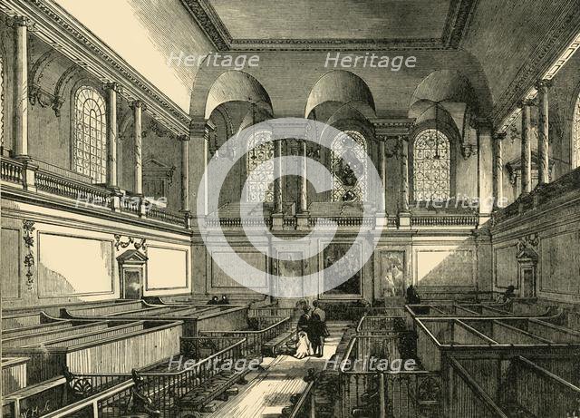 'Interior of the Chapel of the Foundling Hospital', c1876. Creator: Unknown.