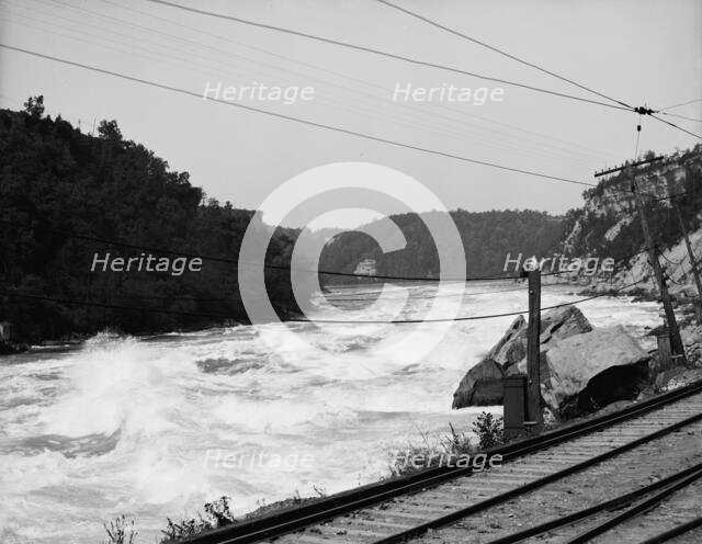 The Rapids, along the [Great] Gorge route [Niagara Gorge Railroad], Niagara Falls, c1900-1910. Creator: Unknown.
