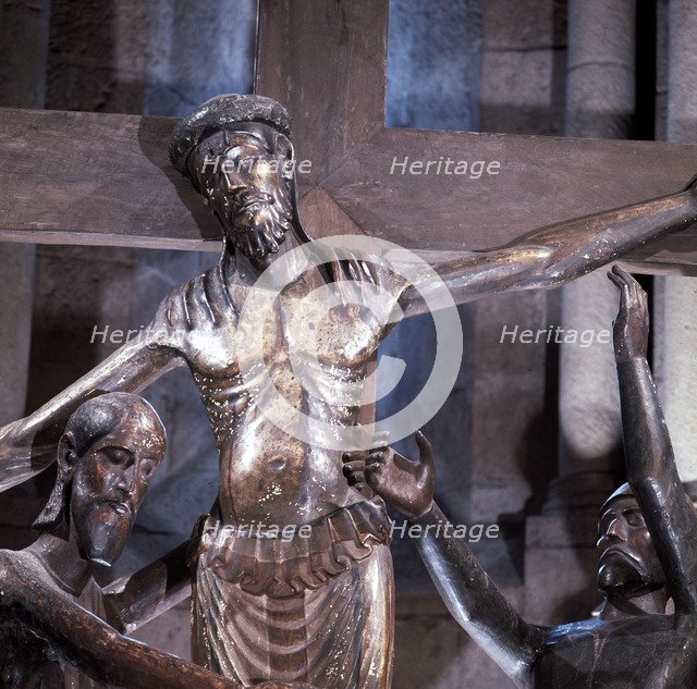  'Mistery of San Juan de las Abadesas', also called 'Descent', carved in 1250. Detail.