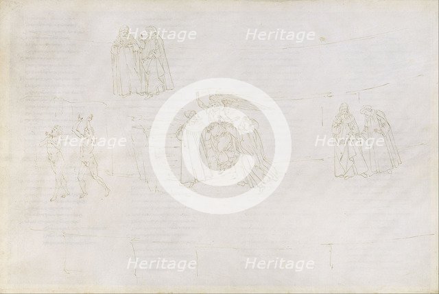 Illustration to the Divine Comedy by Dante Alighieri (Purgatorio 17), 1480-1490. Artist: Botticelli, Sandro (1445-1510)