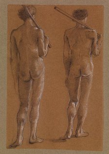 St George Series - Male Nude - Studies of two Soldiers for 'The Princess led to the Dragon', 1865-66 Creator: Sir Edward Coley Burne-Jones.