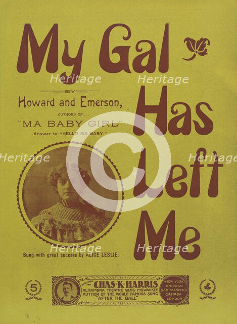 'My gal has left me', 1899. Creator: Unknown.