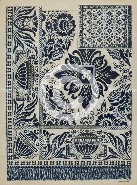 Handwoven Coverlet, c. 1937. Creator: William McAuley.