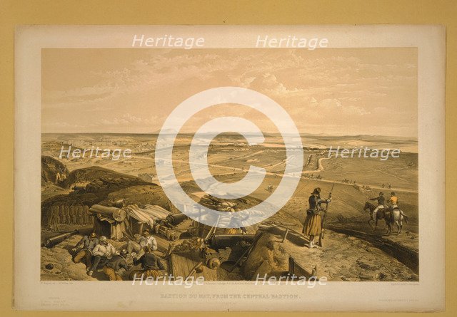 The Bastion du Mat, Sevastopol, 1855. Artist: Simpson, William (1832-1898)