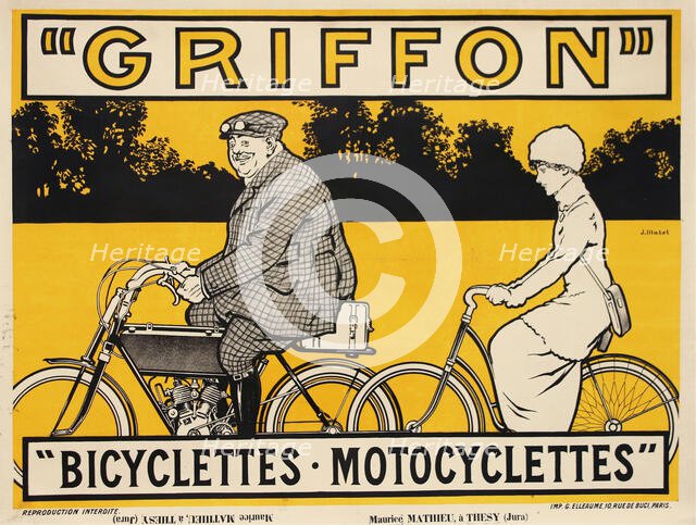 Griffon Bicyclettes Motocyclettes, c. 1905. Creator: Matet, Jean (1870-1936).