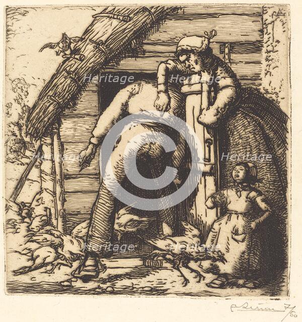 The Poulterer, Vendee (Le Poulailler, Vendee), 1908. Creator: Auguste Lepere.