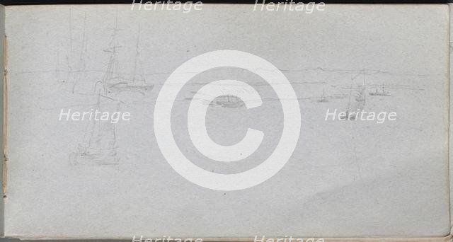 Sketchbook, page 94: Seascape. Creator: Ernest Meissonier (French, 1815-1891).