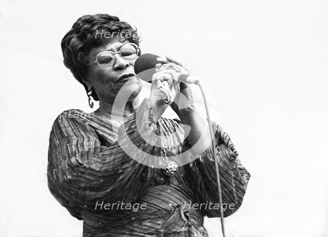 Ella Fitzgerald, Capital Jazz, Knebworth, 1981.   Artist: Brian O'Connor.