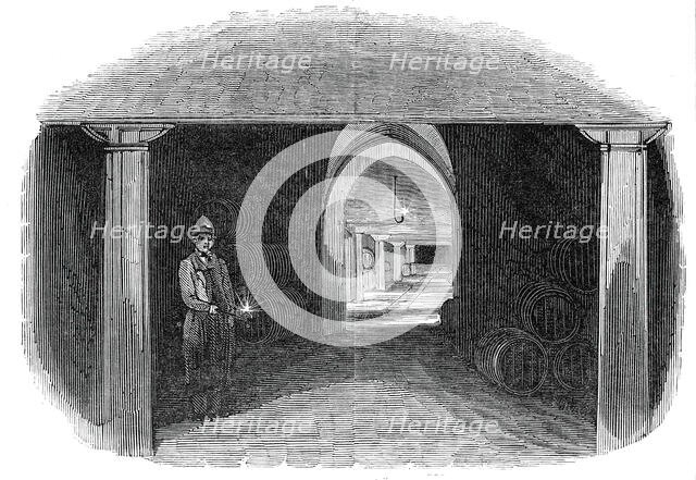 The great wine vault, London Docks, 1845. Creator: Unknown.