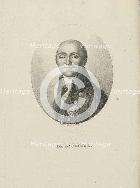 Bernard-Germain-Etienne de la Ville-sur-Illon, comte de Lacépède (1756-1815), c. 1810. Creator: Tardieu, Ambroise (1788-1841).