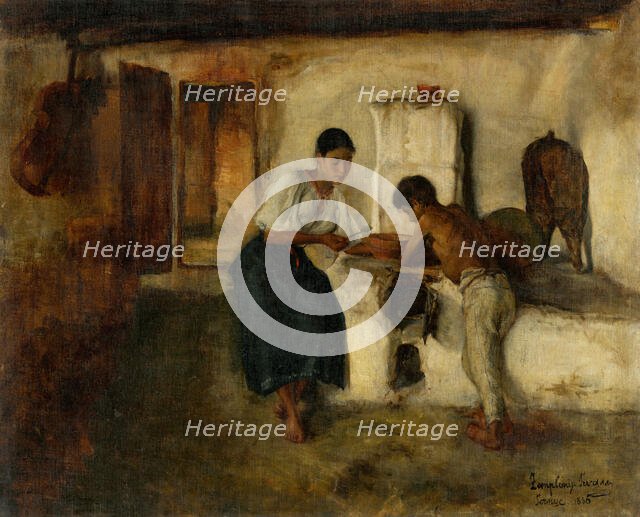 Lunch of the poor, 1886. Creator: Teodor Zemplényi.