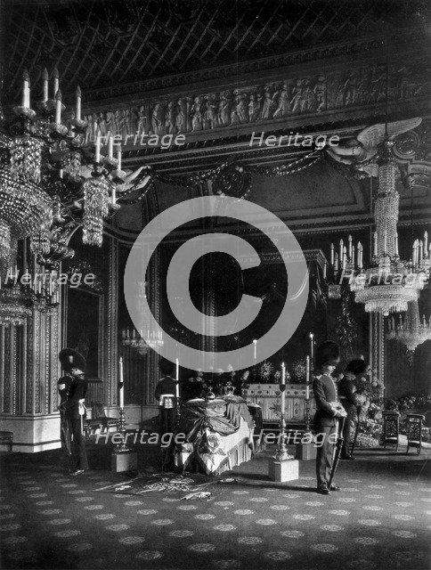 'When the Day of Toil is Done, the Lying in State', 1910. Artist: Unknown