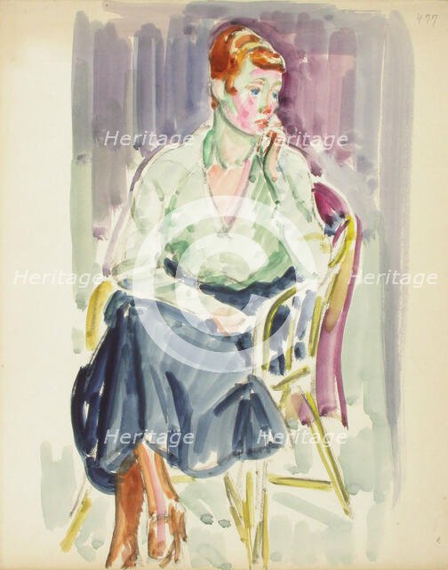 Sketch for a Portrait, c1910s. Creator: Verner Thome.