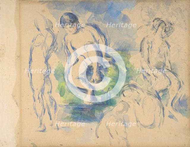 Bathers (recto); Still Life (verso), ca. 1890 (recto) - 1900 (verso). Creator: Paul Cezanne.