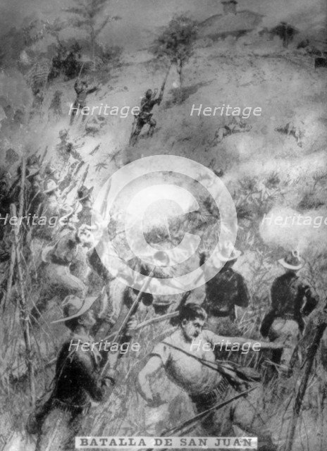 The battle of Saint John, (1898), 1920s. Artist: Unknown.