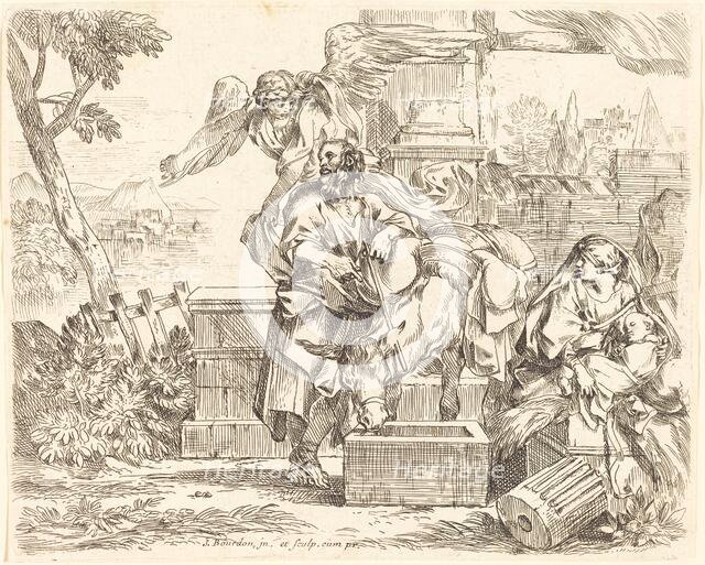 Saint Joseph Listening to the Angel's Counsel. Creator: Sébastien Bourdon.